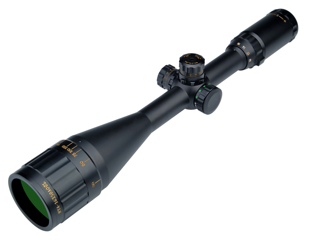 4-16X50AO R/G (25.4mm) Glass Mil Dot Turrets W/ Locking/Resetting Capabilities Rifle Scope