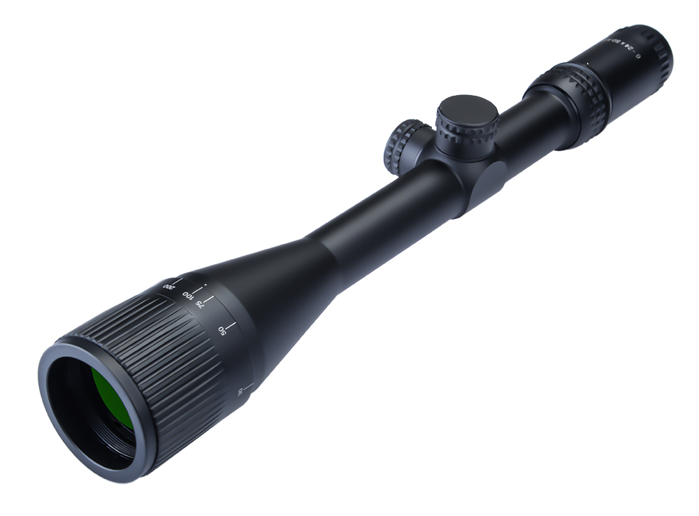 6-24x50 (30mm) SFP Objective Adjustable Mil Dot Reticle Rifle Scope