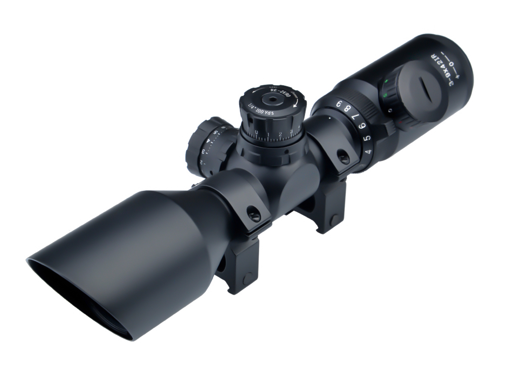 3-9X42 (25.4mm / 1 inch) IR R/G Compact Angled Objective Long Eye Relief Rifle Scope?
