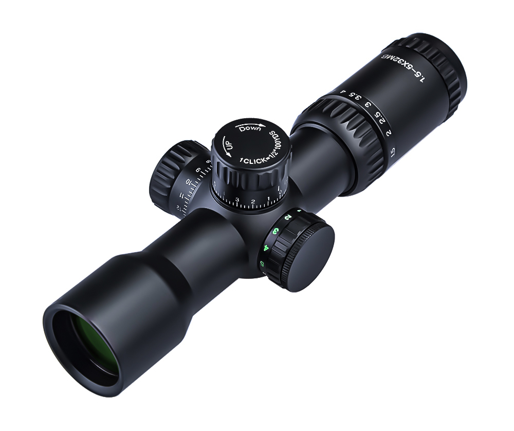 1.5-5x32 (30mm) R/G Compact TSS SFP Turrets W/ Locking / Resetting Rifle Scope