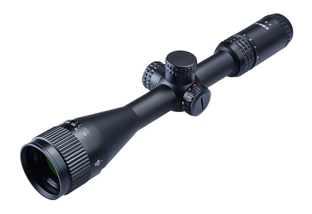 3-9x40 R/G (25.4mm / 1 inch) SFP Objective Adjustable Thin Scope Shell Mil Dot Reticle Rifle Scope