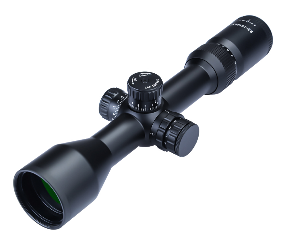 2.5-10x44 (30mm) IR SFP Glass Reticle Ultra-Wide Field of View Side Parallax Adjustment Rifle Scope