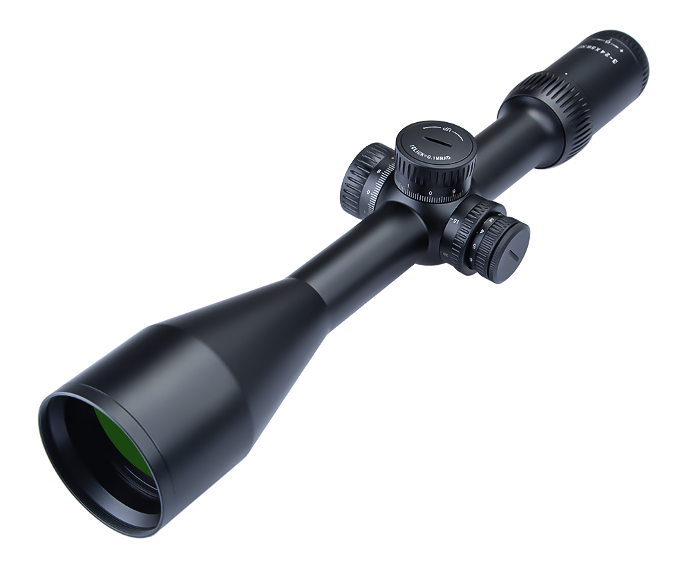 3-24x56 (30mm) IR SFP Side Parallax Adjustment Zero Stop Turret Glass Reticle Rifle Scope